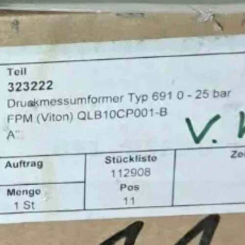 议价Druek Typ 691 0-25bar QLB10CP0