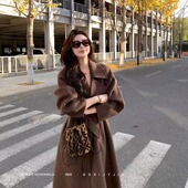 含腰带 气质大衣 大女主大衣 奢級贵感100绵羊毛经典