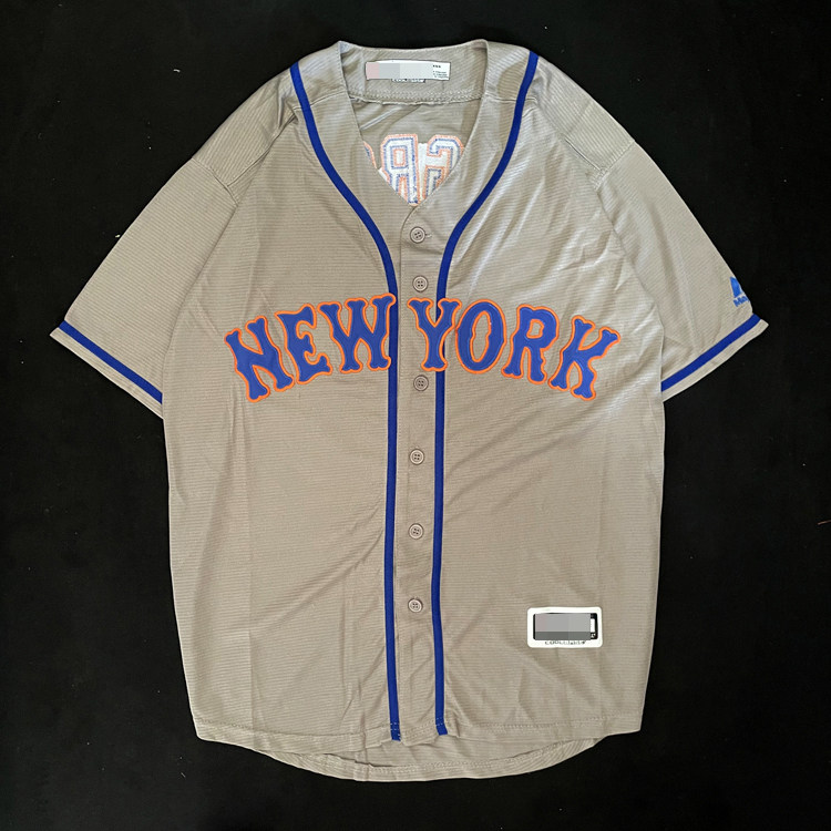 남녀공용 미국야구 유니폼 자수 반팔 힙합 가디건 재킷 중간기장 힙합 스트리트 댄스 져지 트렌디