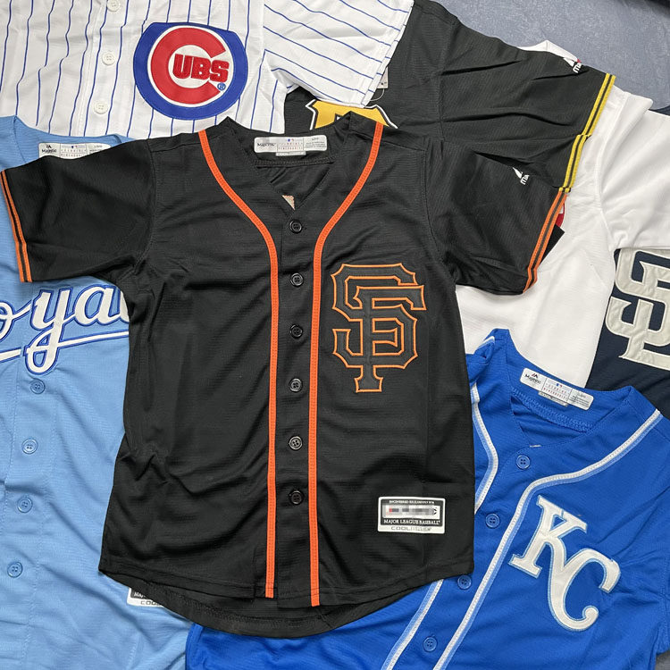 유럽과 미국의 남녀 야구 유니폼 반팔 가디건 자수 아동용 힙합 힙합 유니폼 트레이닝 유니폼 부모자식 의류