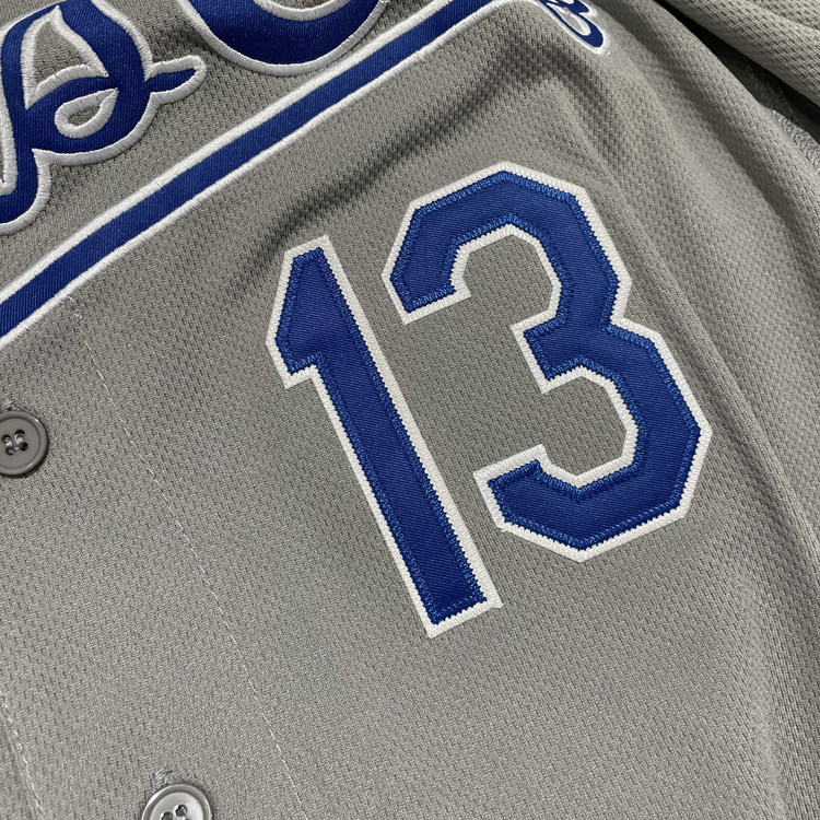 유럽과 미국의 힙합 야구 유니폼 반팔 카디건 플러스 사이즈 로열스 야구 셔츠 중간 길이의 자수 문자 힙합 재킷