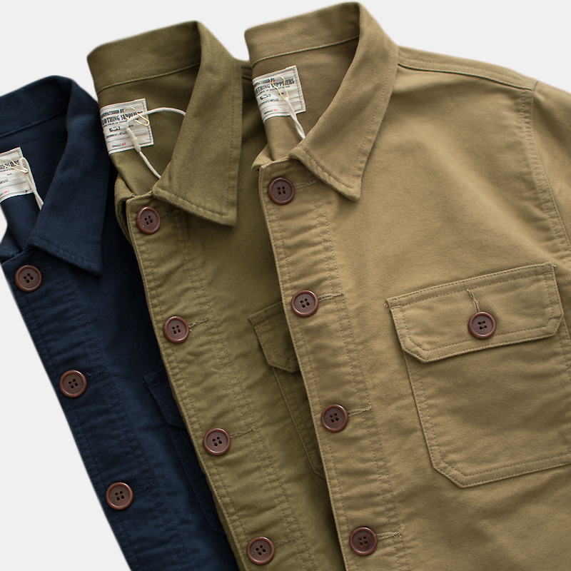 重磅猎装vintage翻领夹克外套