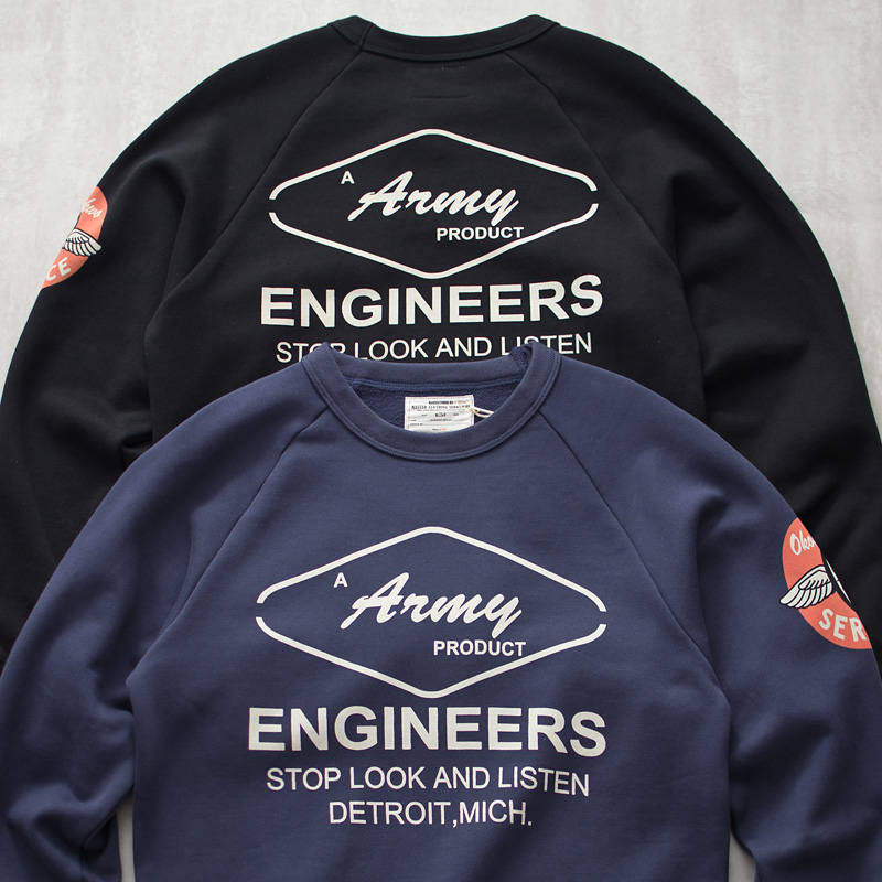 阿美咔叽美式复古圆领卫衣