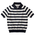 Dark Blue and Off-White Strips