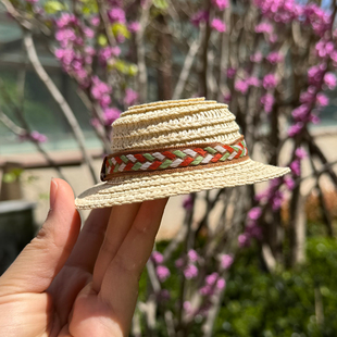 极氪007GT/001/7X中置音响帽子草帽夏天遮阳中控台民族风喇叭摆件