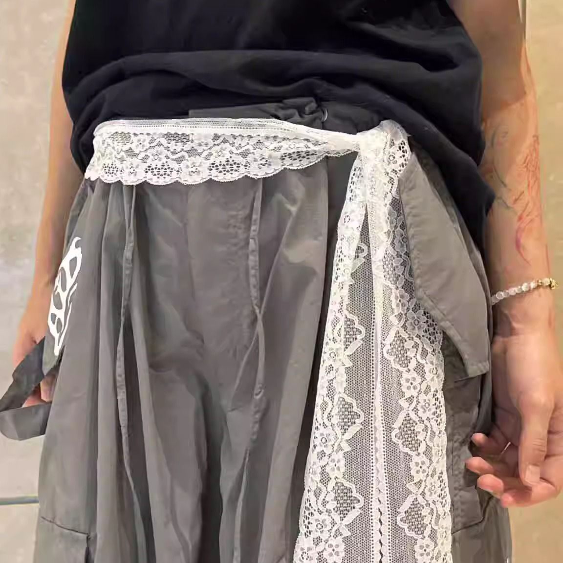 ALDStudio同款蕾丝弹力蝴蝶结系带腰封女百搭装饰连衣裙配饰百搭