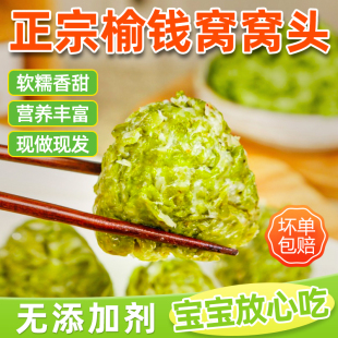 榆钱窝窝头野菜粗粮早餐新鲜手工面食主食北方馒头菜团子杂粮窝头