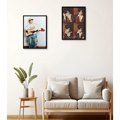 【冯建宇】木制专属透明相框裱框画框明星海报相框