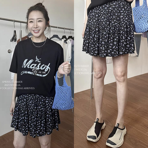 widelia陈姬儿夏季碎花半身裙