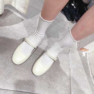 百搭纯色长袜子陈姬儿同款