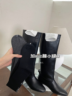 陈姬儿新款 过膝袜 可拉伸长筒袜 靴袜长袜 字母袜 纯色袜子11363