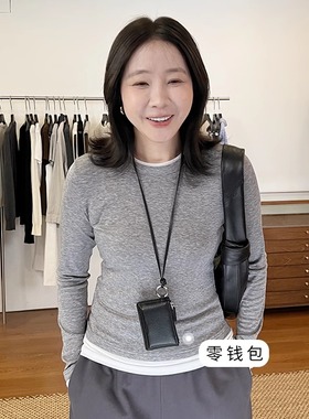 黑色挂脖迷你小包时尚博主口红包收纳包配饰零钱包挂件包卡包992