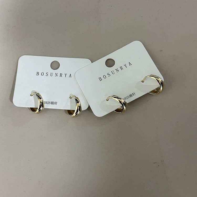 2023新款925银针圆圈耳环女