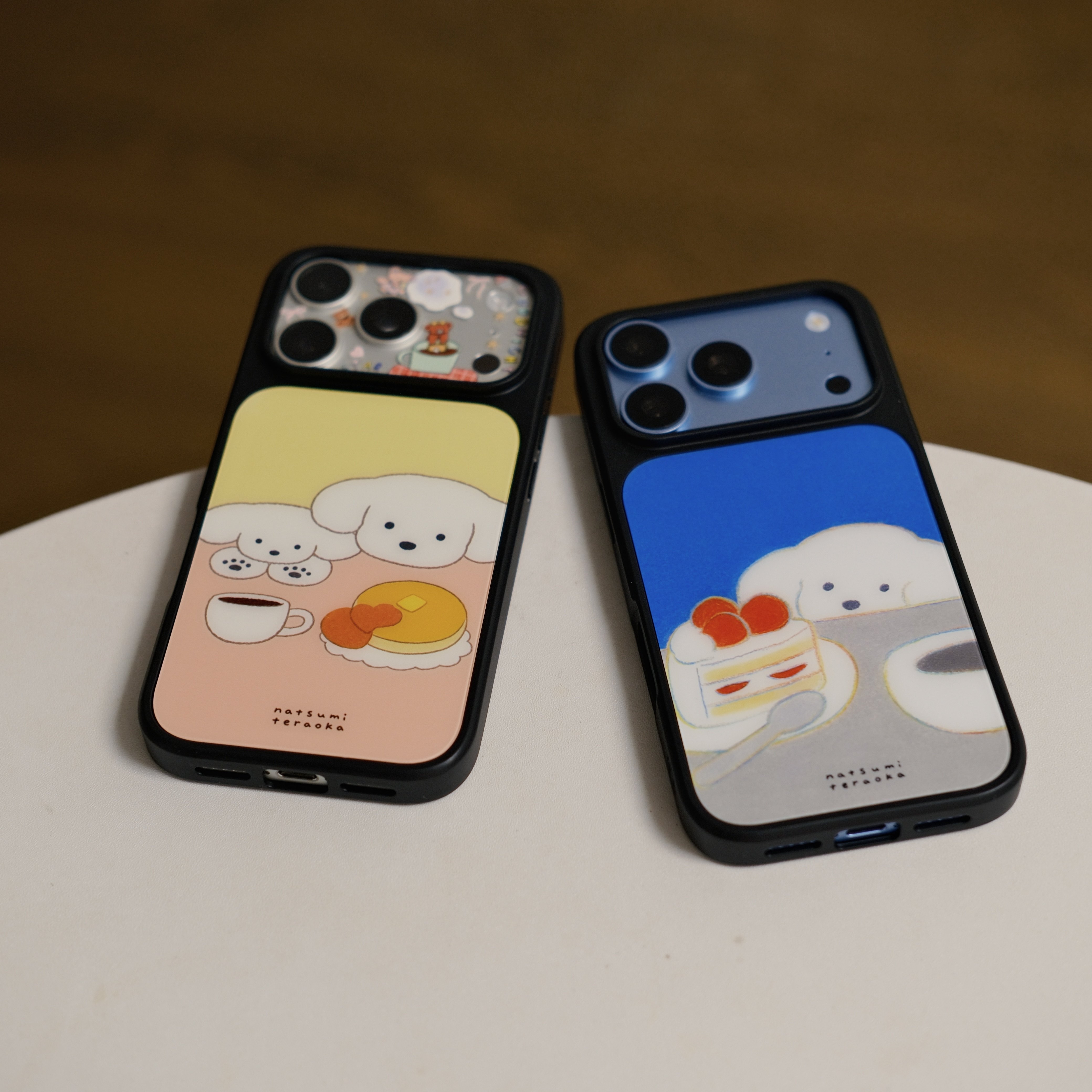 可爱插画治愈狗狗系列磨砂玻璃磁吸手机壳适用苹果iPhone18promax手机壳17pro黑框软边15手机壳14pro情侣