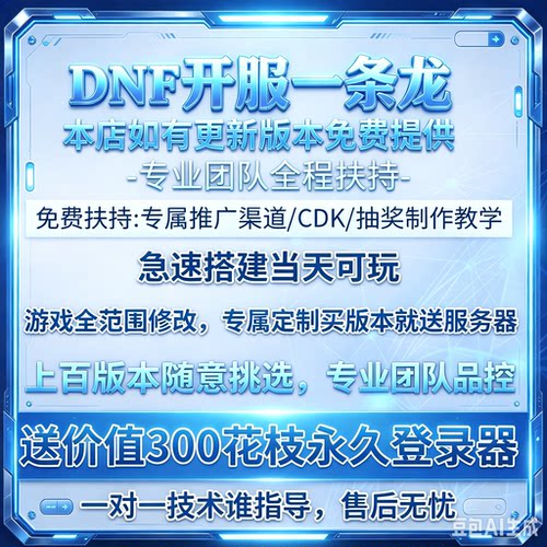 DNF一条龙架设开服高端商业搭建pvf修改高防服务器
