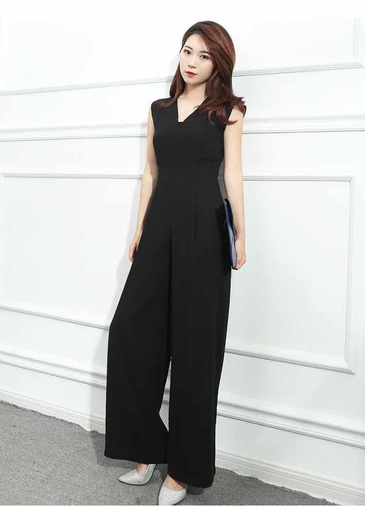 2018 new pattern Spring and summer Korean Edition Self cultivation Broad leg trousers Show thin Sleeveless Paige Jumpsuits fashion Large Women's wearin the Women's clothing/Boutique , Pants , Casual pants  category - from Buy2taobao.com to provide professional Taobao agent buy service