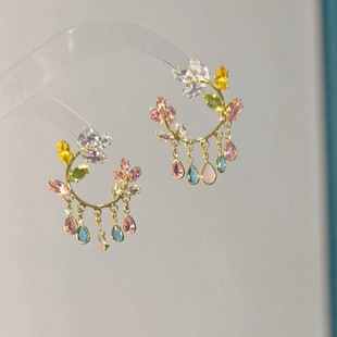 【生如夏花】油画风花朵流苏耳环2025年新款色彩感小众耳饰女
