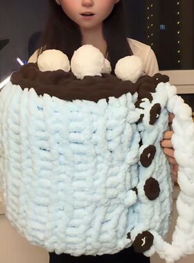 一杯热可可毛毯子全套diy