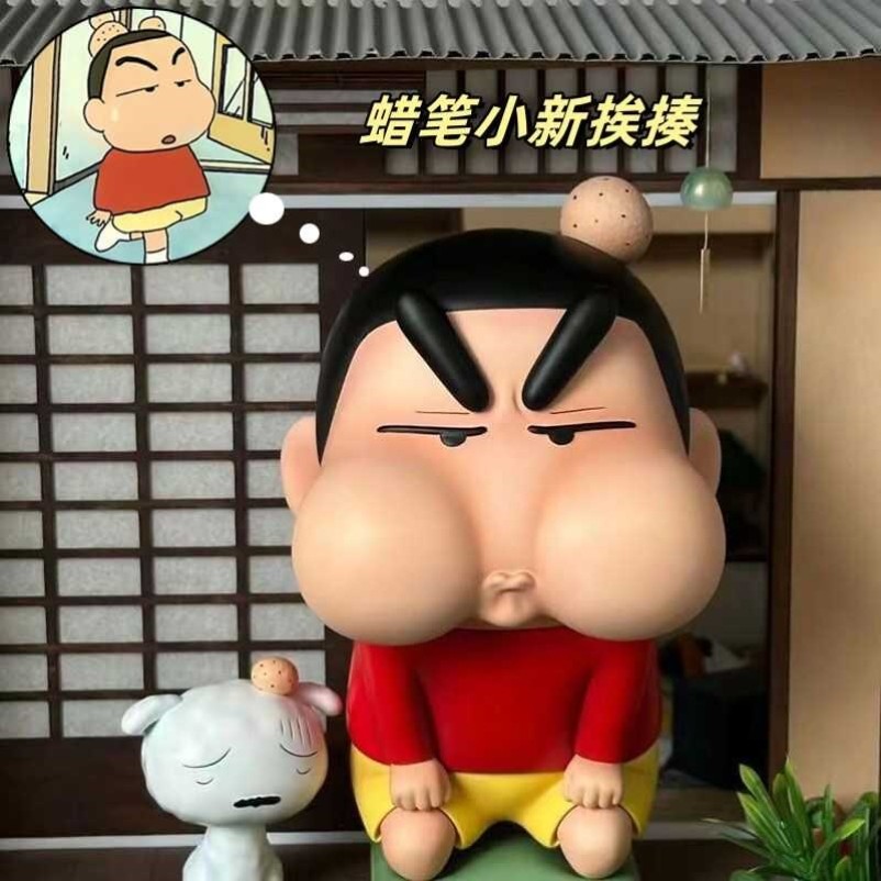 蜡笔小新动漫挨揍手办存钱罐创意