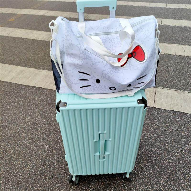 凯蒂猫旅行包卡通可爱行李箱单z肩手提健身包旅行袋大容量斜挎包