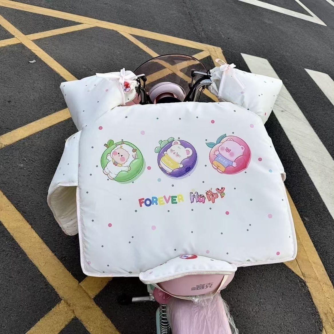 电动车挡风被冬季加绒加