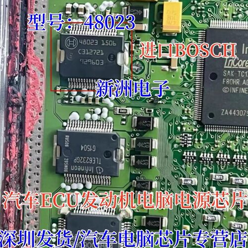 全新48023 适用BOSCH 汽车电脑板电源芯片 贴片密脚36脚
