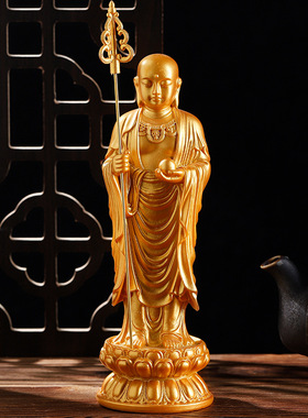 地藏王摆件菩萨金地藏佛像
