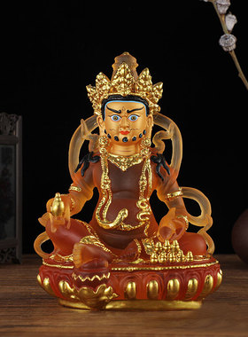 黄财神佛像摆件彩绘藏传藏巴拉