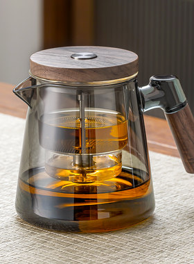飘逸杯泡茶壶2026新款高端玻璃内胆茶水分离按压式一键家用茶具