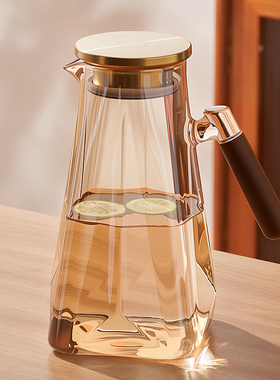 冷水壶玻璃耐高温大容量夏天储水凉水壶家用客厅凉白开果汁扎壶2L
