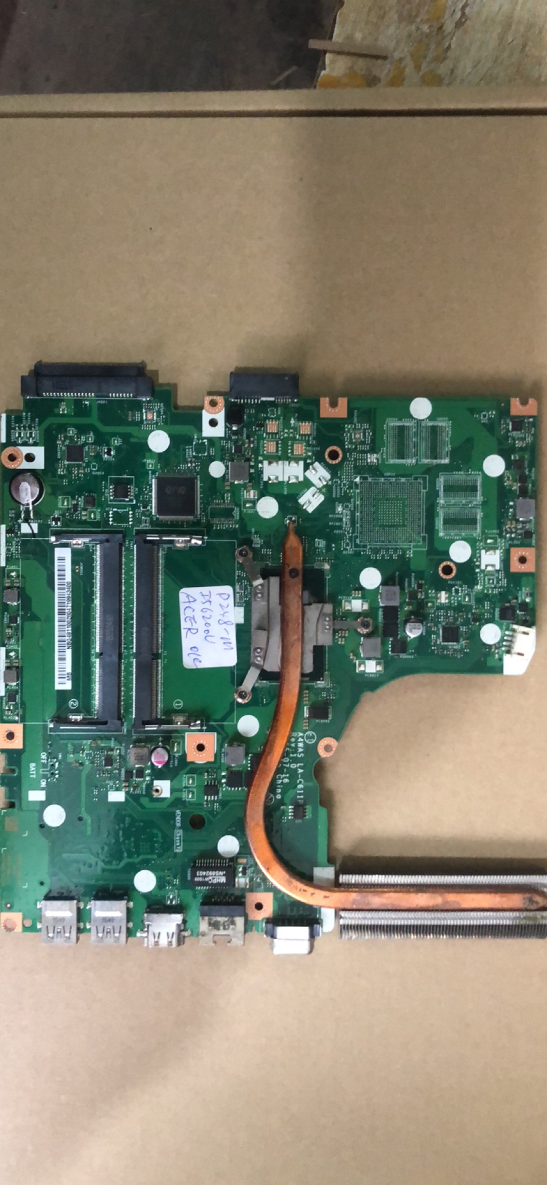 acer p248-m主板 6代CPU，la-c611p 主板，