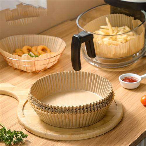 空气炸锅专用纸烤盘吸油纸垫纸家用食物硅油纸锡纸碗烘焙工具圆形