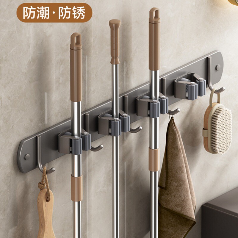 免打孔拖把壁挂夹架挂钩挂拖布神器架子浴室卫生间墙上固定架夹子