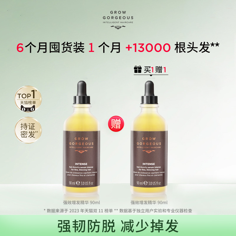 【买一赠一】GrowGorgeous强效增发精华液90ml强韧发丝GG爆发瓶