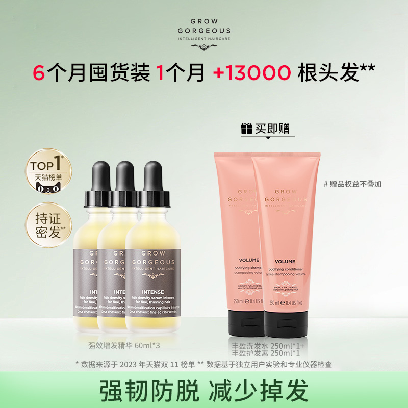 【60ml*3囤货装】GrowGorgeous强效增发精华头皮GG爆发瓶DB