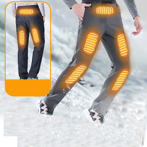 充电发加热冲锋棉裤子防雪防水防风加厚绒智能恒温控电保暖裤防寒