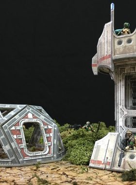 【桌游乱炖】战棋地形Battle Systems Outlands Explorer Station