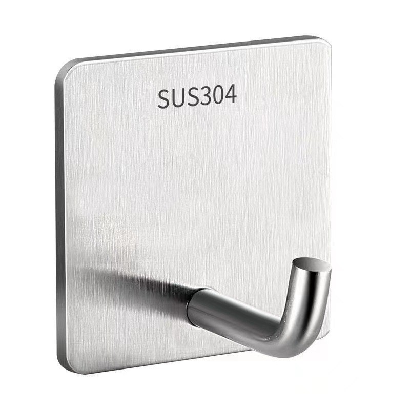 不锈钢挂钩象鼻钩免打孔强力粘钩厨房墙上粘钩门后挂衣钩