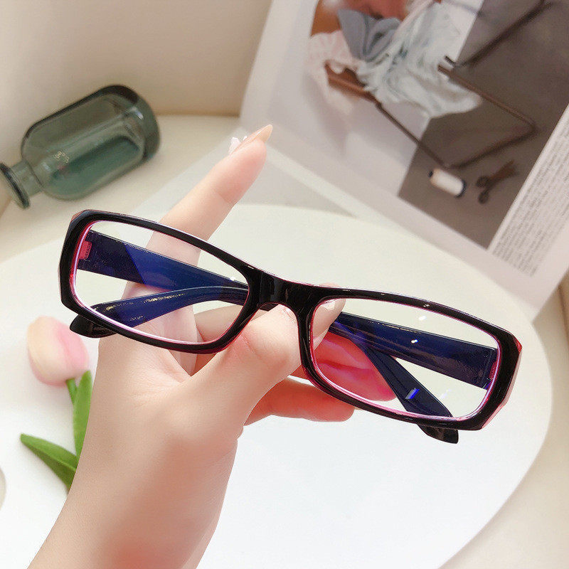 方框蓝膜平光镜防蓝光手机电脑护目镜男女个性小框眼镜架厂家