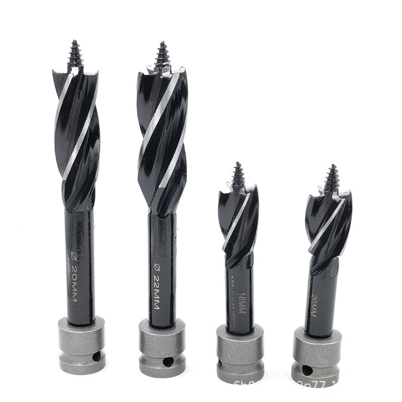 电动扳手钻头木工四刃支罗钻木工开孔器1/2电扳手加长杆模板钻头