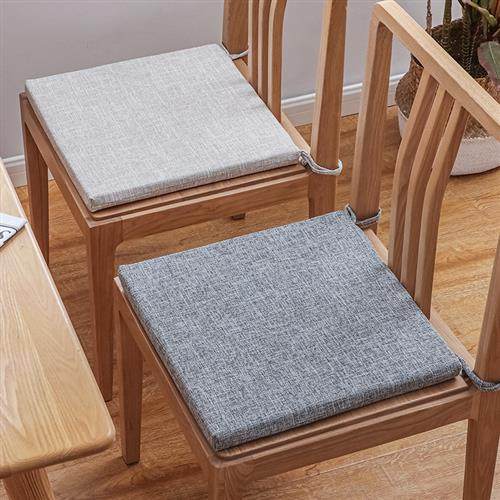 乳胶坐垫屁垫办公室久坐座椅子垫子家用餐椅垫四季通用海绵垫亚麻