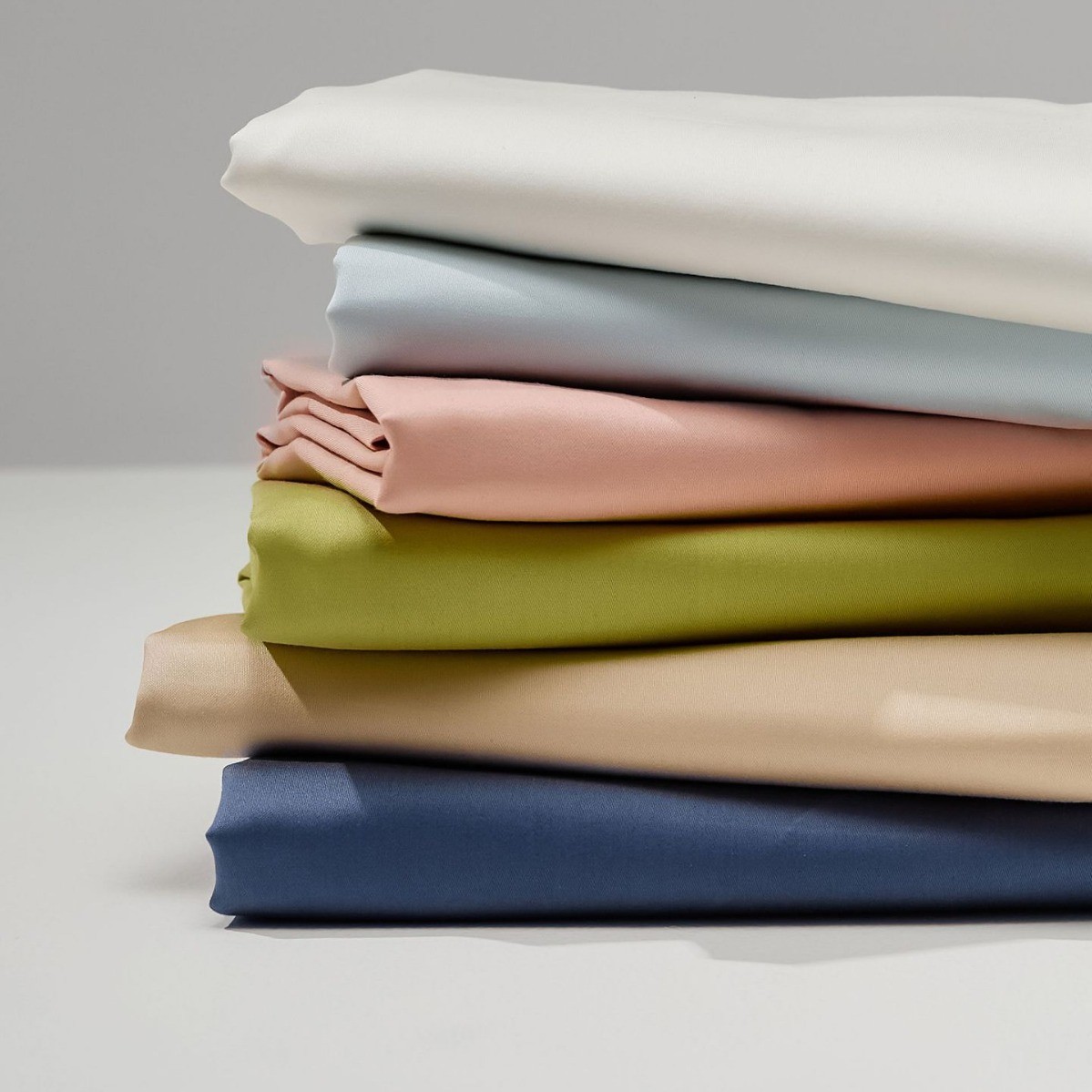 简约纯色长绒棉丝滑贡缎全棉床单被套纯棉枕套单品裸睡床品