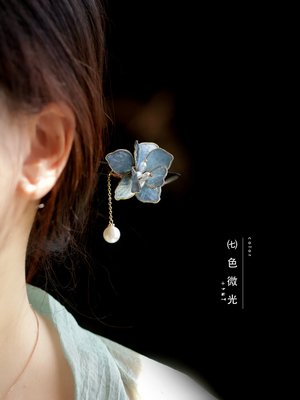 国风木簪国风气质秋冬布绒簪旗袍