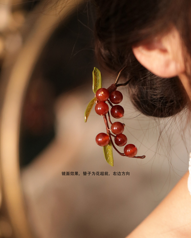 相思豆红色玛瑙发簪日常简约气质旗袍国风配饰复古手工头饰中式女,饰品/流行首饰/时尚饰品新,发饰,淘宝优惠券,粉丝福利购,淘宝优惠卷