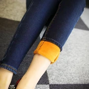 Mùa thu và mùa đông học sinh trung học cơ sở quần jean nữ chân dài bó sát quần nữ quần jeans quần nữ mùa thu - Quần jean