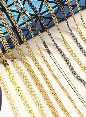 美甲朋克风夸张粗麻花飞机链钢