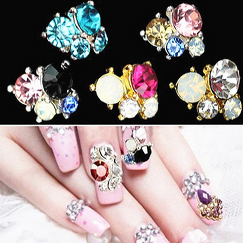 【10颗装买就送胶水1支】 高档美甲饰品合金金属饰品堆钻系列