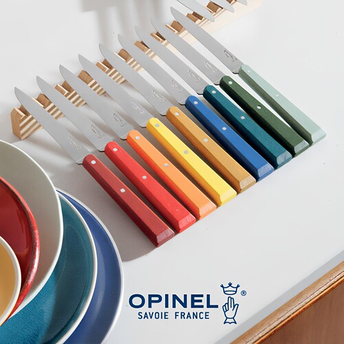 OPINEL125不锈钢彩色餐刀牛排刀
