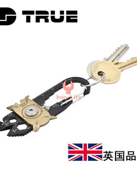 英国TRUE UTILITY飞鲨20合1多用工具螺丝刀扳手开瓶器撬杠剃刀