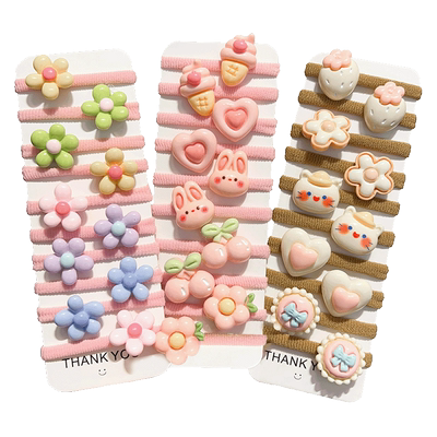 可爱粉色儿童发圈高弹
